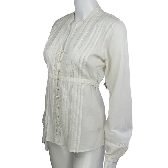 a.n.a Cotton Peasant Top Size Small - Picture 2 of 11